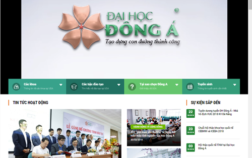 Tăng tương tác và trải nghiệm với website mới Đại học Đông Á