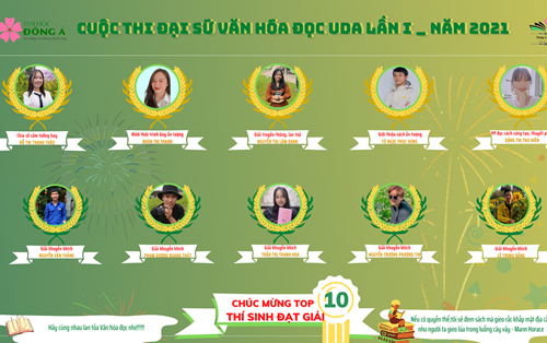 "Lộ diện" top 10 đại sứ văn hóa đọc Đại học Đông Á 2021