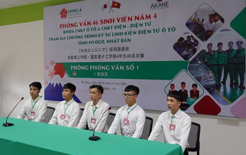Tỉnh Hyogo, Nhật phỏng vấn trực tuyến sinh viên CNKT Ô tô Đại học Đông Á