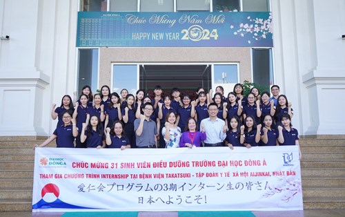 Đại học Đông Á: 31 sinh viên Điều dưỡng đầu tiên của năm 2024 đến Nhật Bản