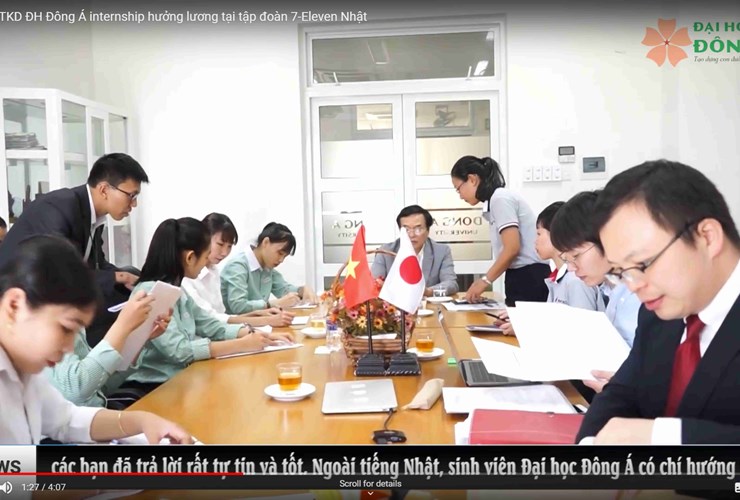 SV ngành QTKD ĐH Đông Á internship hưởng lương tại tập đoàn 7-Eleven Nhật