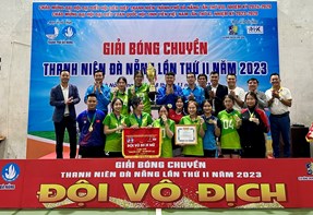 Dong A University's Women's Volleyball Team Claims the Championship in the 2023 Danang Youth Tournament