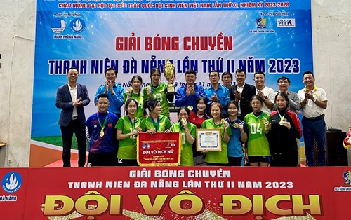 Tuyển nữ Đại học Đông Á vô địch Giải Bóng chuyền thanh niên Đà Nẵng 2023