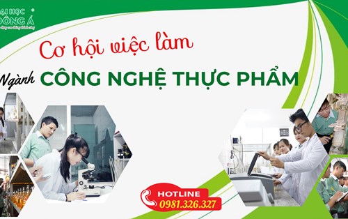 Cơ hội việc làm ngành Công nghệ Thực phẩm tại ĐH Đông Á