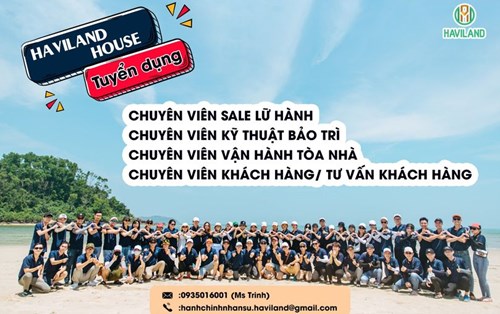 Haviland House tuyển dụng nhiều vị trí