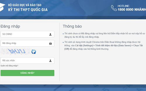 Hướng dẫn tra cứu điểm thi THPT QG 2018 nhanh, chính xác nhất