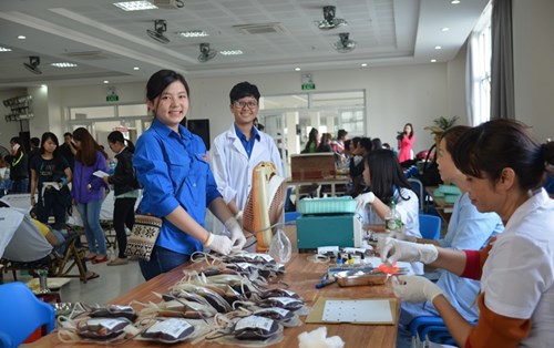 Đoàn trường ĐH Đông Á thu về 252 đơn vị máu trong ngày hội hiến máu đợt 1.2017