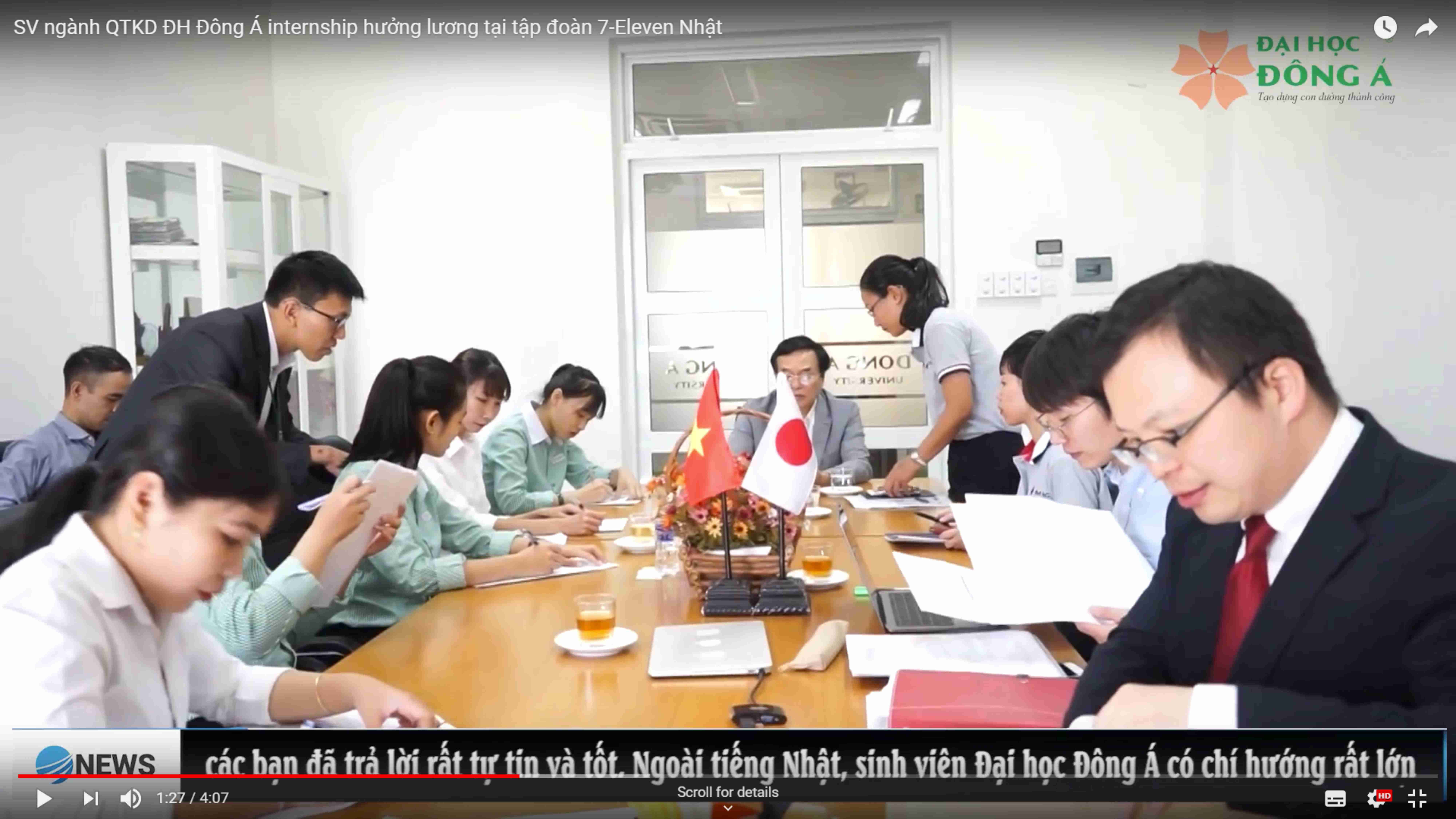 SV ngành QTKD ĐH Đông Á internship hưởng lương tại tập đoàn 7-Eleven Nhật