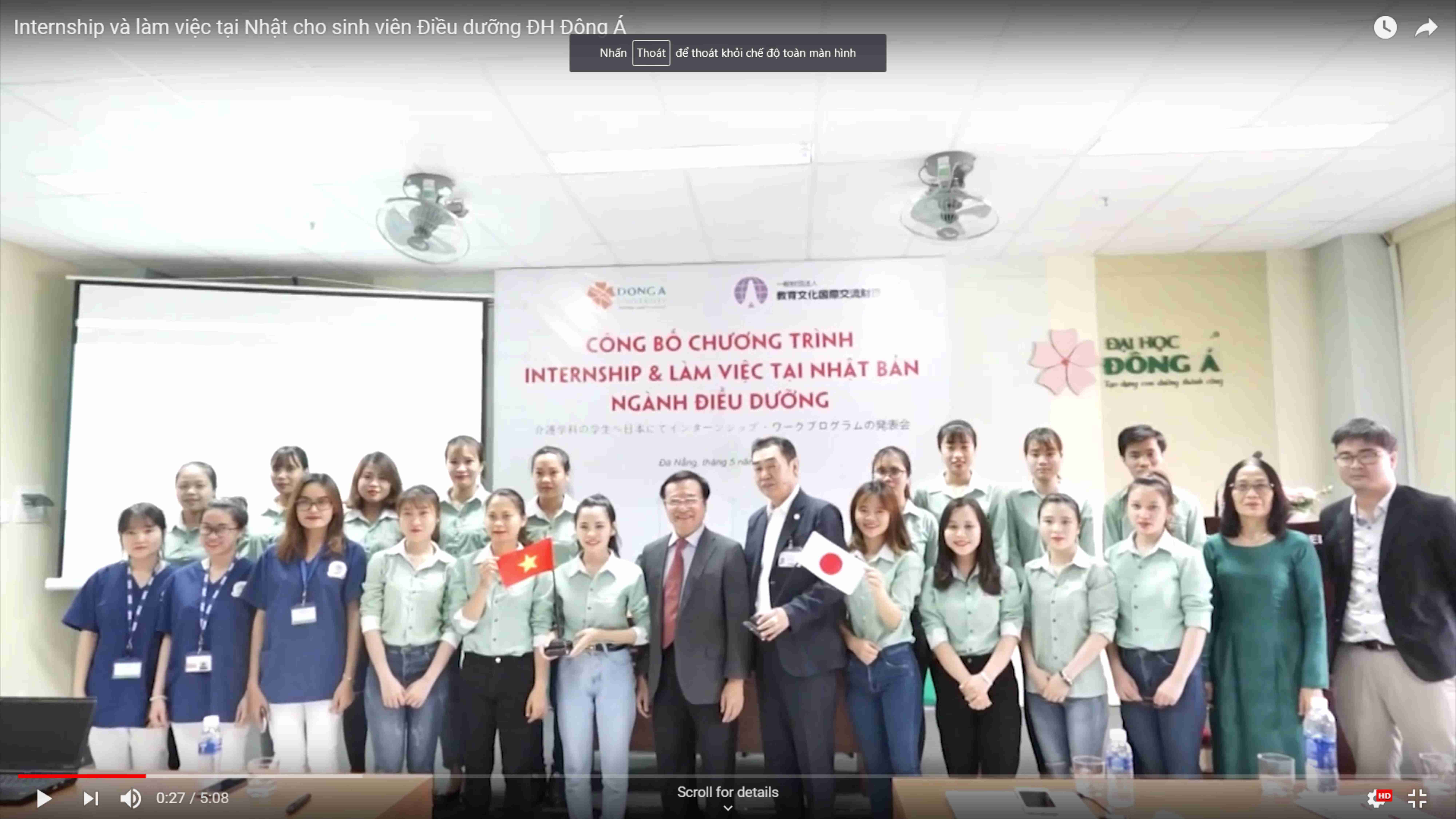 Internship và làm việc tại Nhật cho sinh viên Điều dưỡng ĐH Đông Á