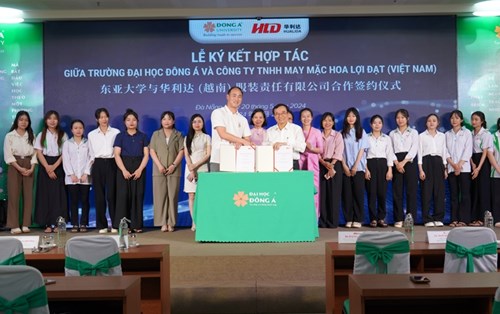 The employment bridge for Dong A University students continues to open thanks to the signing with Hoa Loi Dat (Hualida) Vietnam