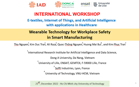 The International Workshop “E-textiles, Internet of Things, and Artificial Intelligence with applications in Healthcare”, Ho Chi Minh City University of Technology