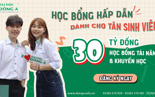 A series of attractive scholarships for candidates applying to Dong A University in 2023.